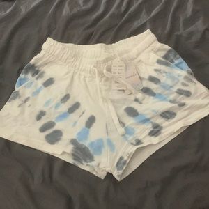 White dreamside tie dye shorts